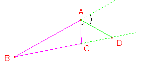 bisettrice angolo esterno in triangolo