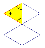 sei triangoli equilateri per un esagono regolare