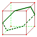 esagono su un cubo