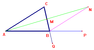 angolo esterno in un triangolo