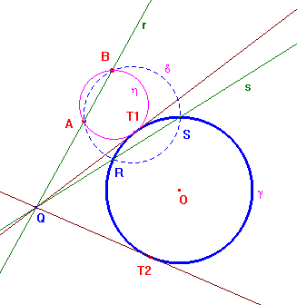 cerchi per due punti e tangenti ad un cerchio